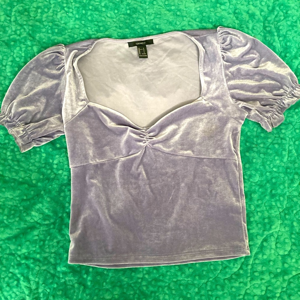 Forever 21 lavender velour top
